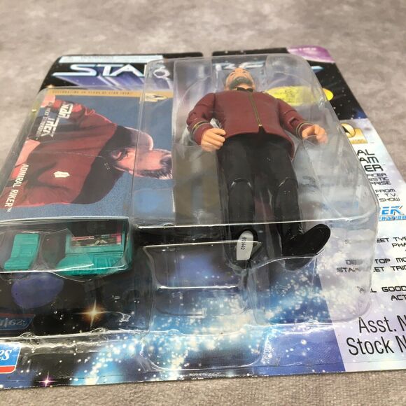 STAR TREK Admiral William T Riker Next Generation Playmates Figure 30 Years-Read - Picture 6 of 11